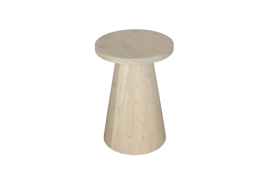 Beistelltisch CONE / Massivholz Akazie schwarz oder white wash lackiert / D 35, H 60 cm oder D 40, H 50 cm