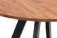 TARA Tisch, Rund, 100 oder 120 cm, Gestell schwarz, Tischplatte Akazie natur