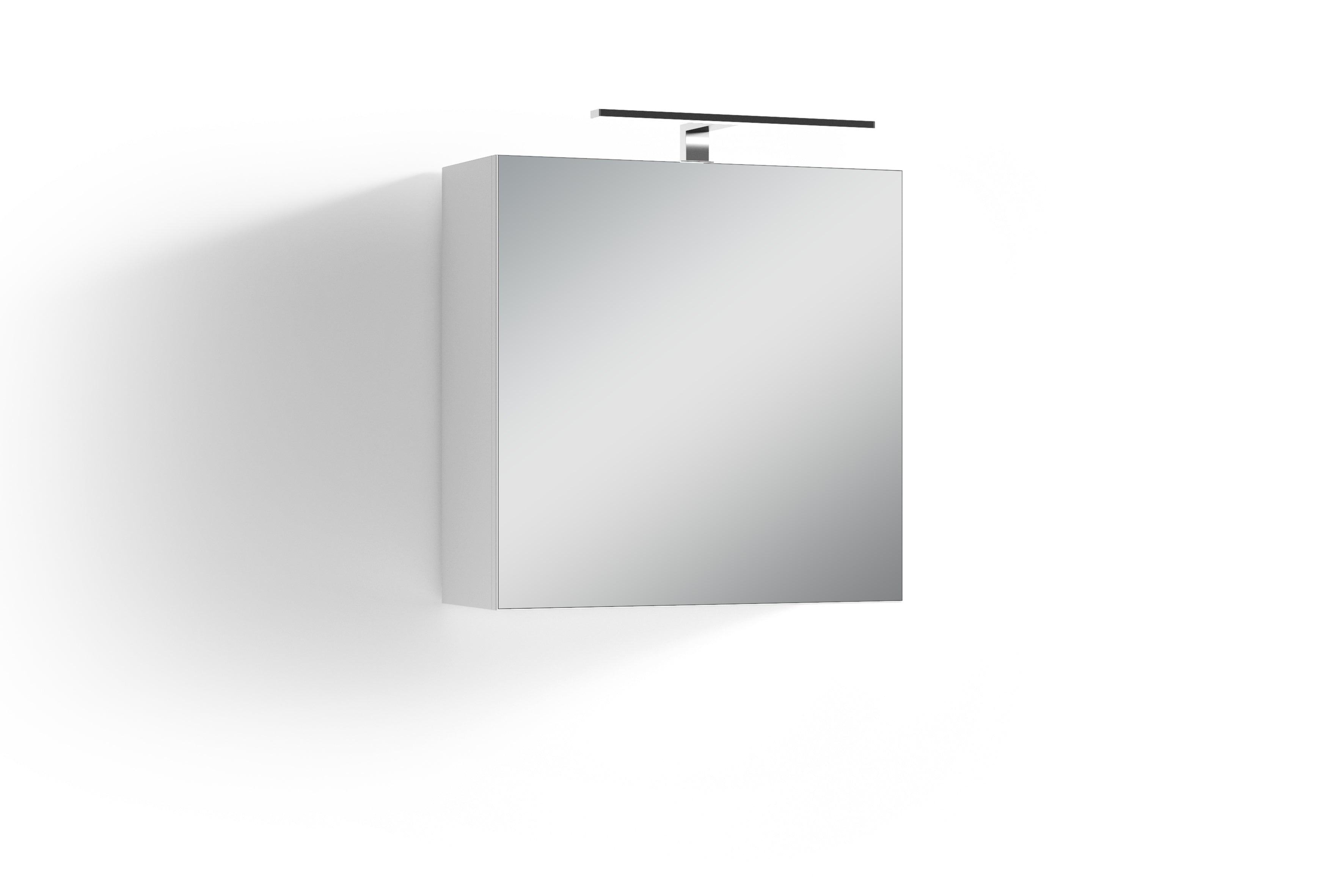 Breite in weiß cm, oder LED Eiche Spiegelschrank, -Optik Beleuchtung, SPREE 60
